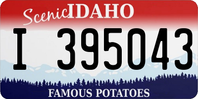 ID license plate I395043