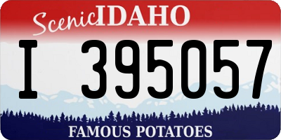 ID license plate I395057