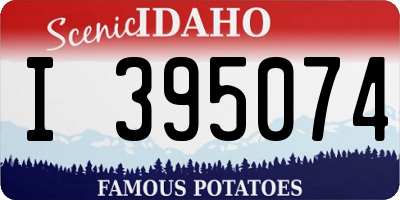 ID license plate I395074