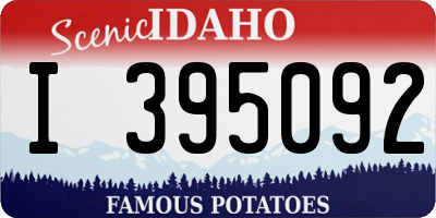 ID license plate I395092