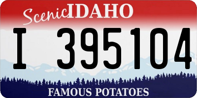 ID license plate I395104