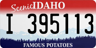 ID license plate I395113