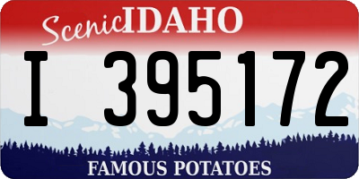 ID license plate I395172