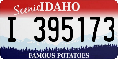 ID license plate I395173