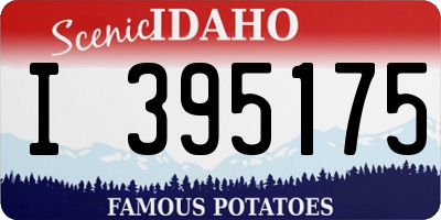 ID license plate I395175
