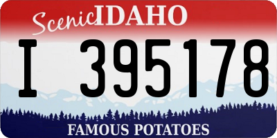 ID license plate I395178