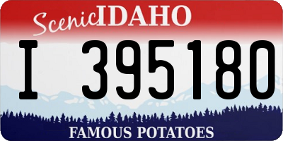 ID license plate I395180