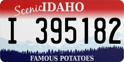 ID license plate I395182