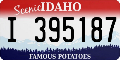 ID license plate I395187