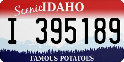 ID license plate I395189