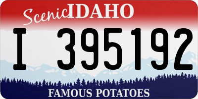 ID license plate I395192