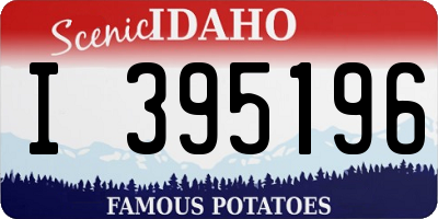 ID license plate I395196