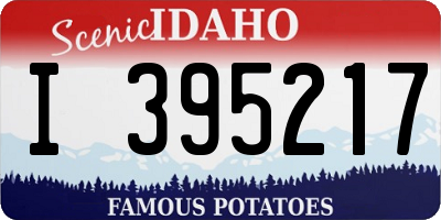 ID license plate I395217