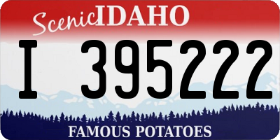 ID license plate I395222