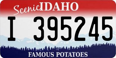 ID license plate I395245