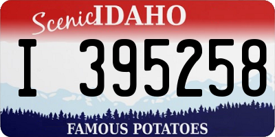 ID license plate I395258