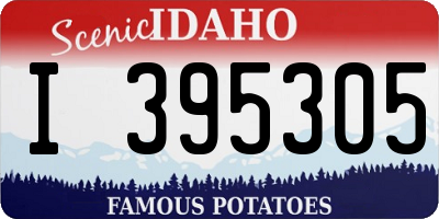 ID license plate I395305