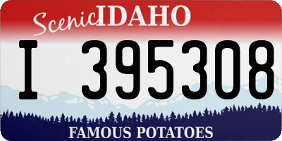 ID license plate I395308