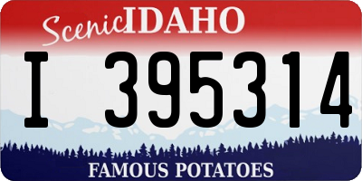 ID license plate I395314