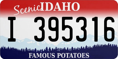 ID license plate I395316