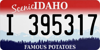 ID license plate I395317
