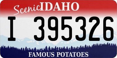 ID license plate I395326