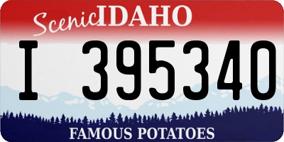 ID license plate I395340