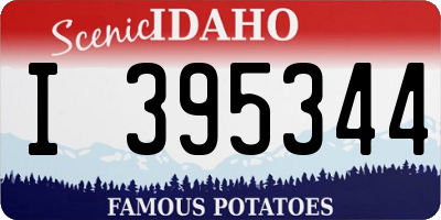 ID license plate I395344