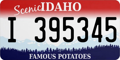 ID license plate I395345