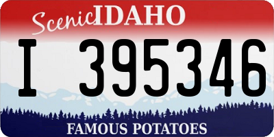 ID license plate I395346