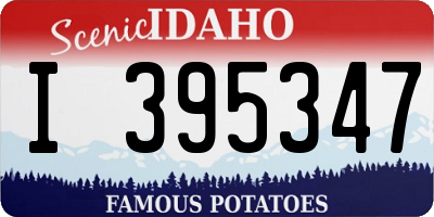 ID license plate I395347