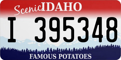 ID license plate I395348