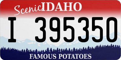 ID license plate I395350