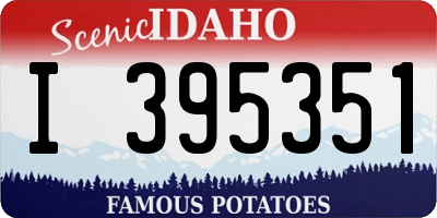 ID license plate I395351