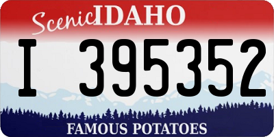 ID license plate I395352
