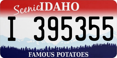 ID license plate I395355