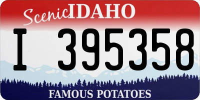 ID license plate I395358