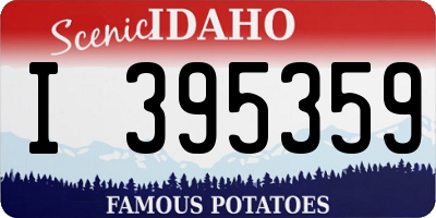 ID license plate I395359