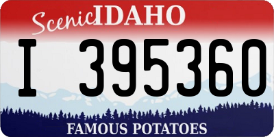 ID license plate I395360