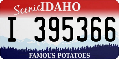 ID license plate I395366