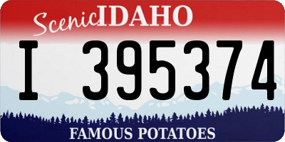 ID license plate I395374