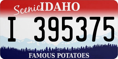 ID license plate I395375