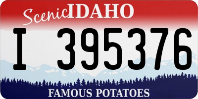 ID license plate I395376