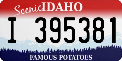 ID license plate I395381