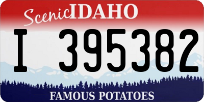 ID license plate I395382
