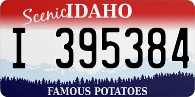 ID license plate I395384