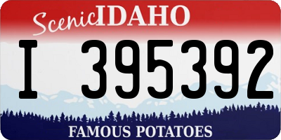 ID license plate I395392