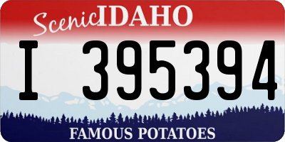 ID license plate I395394