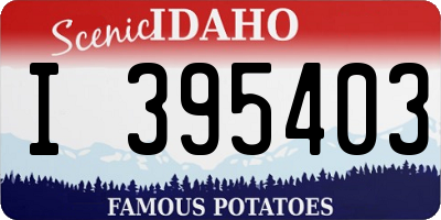 ID license plate I395403