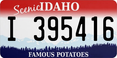ID license plate I395416